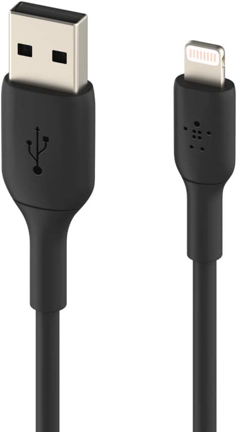 Belkin CAA001bt1MBK Boostcharge USB-A to Lightning Cable, 1 Meter Length, Black