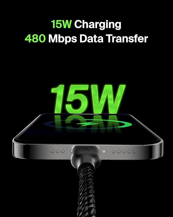 Belkin CAB002BT1MBK Cable Boost charge USB-A to USB-C Braided 1m 