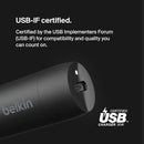 Belkin CCA004BTBK Boost Charge 30W USB-C PD Car Charger with PPS 