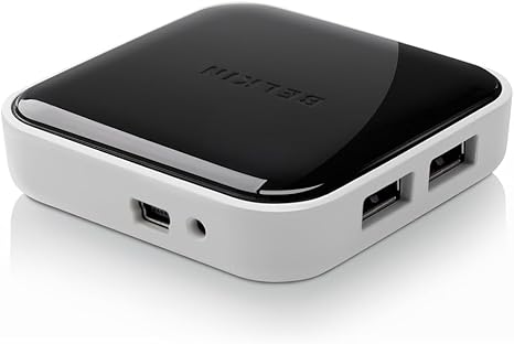 Belkin F4U021BT USB HUB, USB-A PLUG, 2.0, USB Ports 4, USB-A Socket
