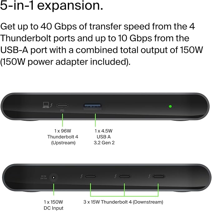 Belkin INC006VFSGY Connect PRO Thunderbolt 4 Dock