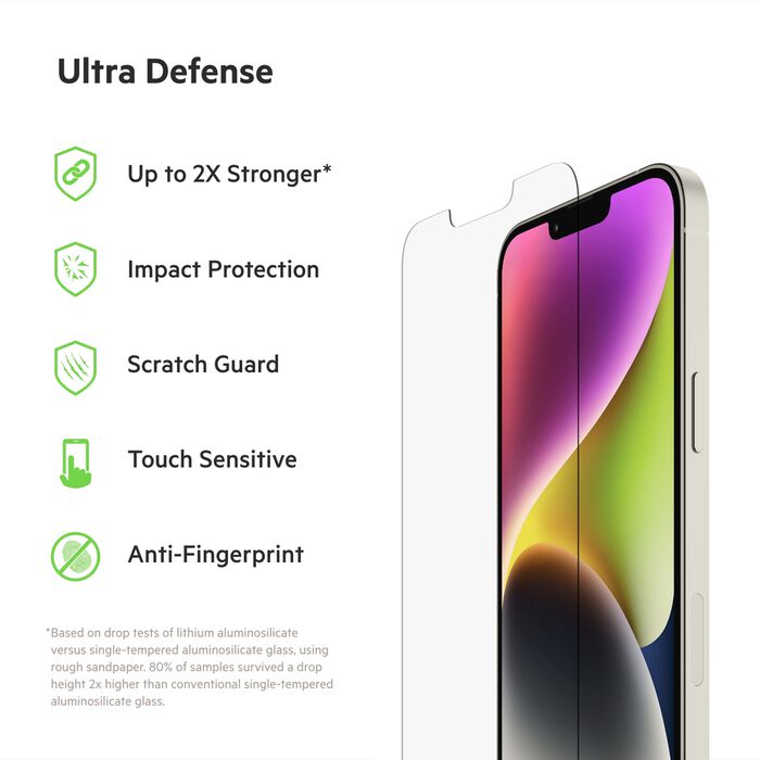  Belkin OVA079ZZ UltraGlass Treated Screen Protector for iPhone 14 Plus / iPhone 13 Pro Max