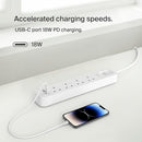 Belkin SRB001ar2M 4-Outlet Surge Protector Power Strip, USB A + C