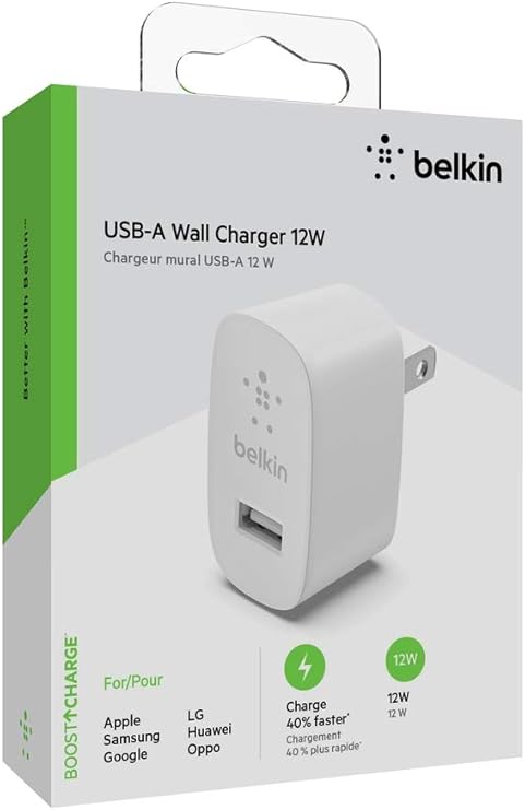 Belkin WCA002MYWH Boost Charge™ USB-A Wall Charger (12W)