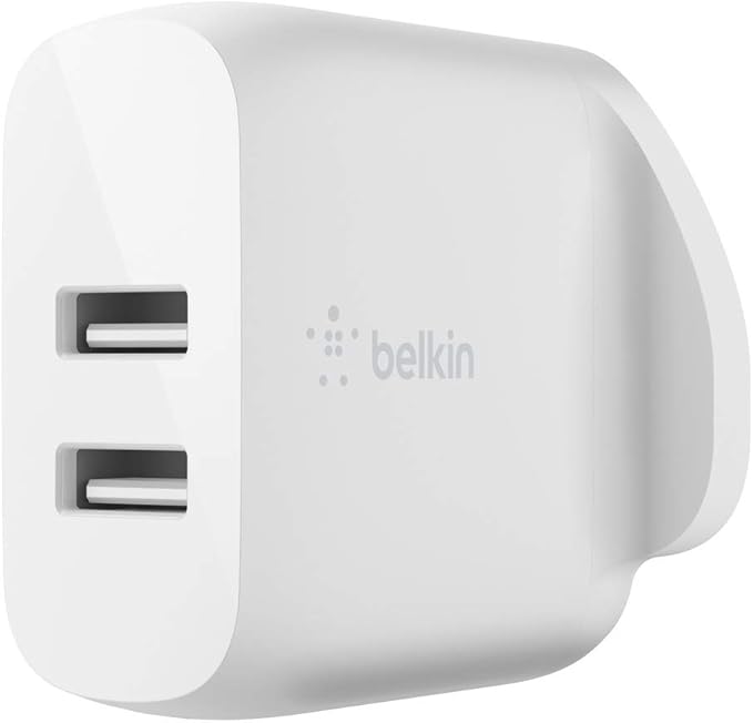 Belkin WCB002MYWH Boost Charge Dual USB-A Wall Charger 24W