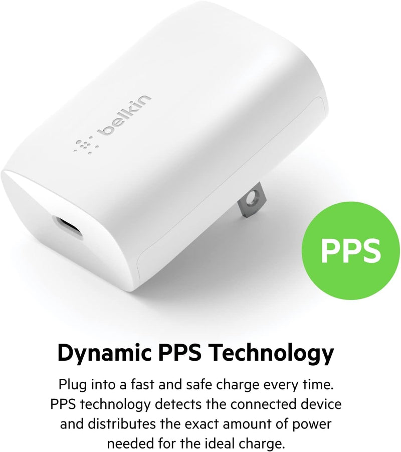 Belkin WCB010myWH Boost charge Pro Dual USB-C 30W Wall Charger