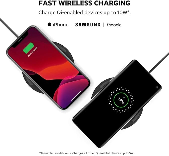 Belkin WIA001BTBK Boost Charge 10W Wireless Charging Pad