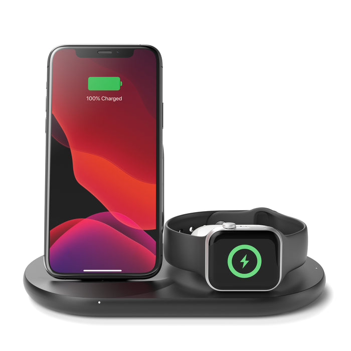 Belkin WIZ001MYBK Boost Charger 3-IN-1 Wireless Charger For Apple Iphone, APPLE Watch And Airpods