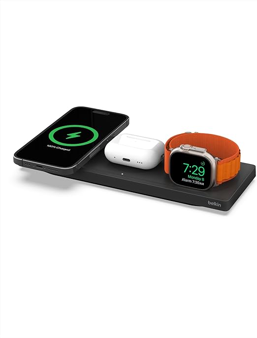 Belkin WIZ009MYBK MagSafe 3 in 1 fast wireless charger 15W
