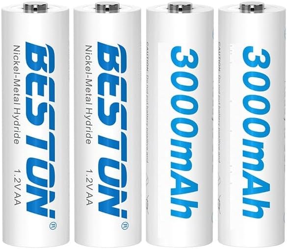 Beston 4PCS AA 3000mAh Rechargeable Battery 