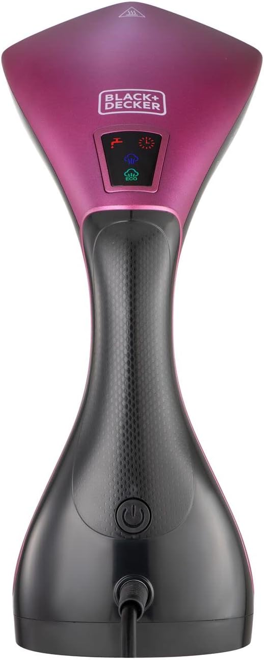 Black+Decker HSTD1600-B5 Handleheld Digital Garment Steamer - 1600W, 180° Swivel Hinge