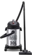 Black & Decker WV1450-B5 Vacuum Cleaner, 1610W 30L Wet and Dry Stainless Steel