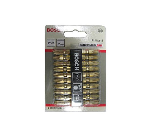 Bosch PH2/PH2 Double Ended Screw Driver Bit Set 65mm (10pc)