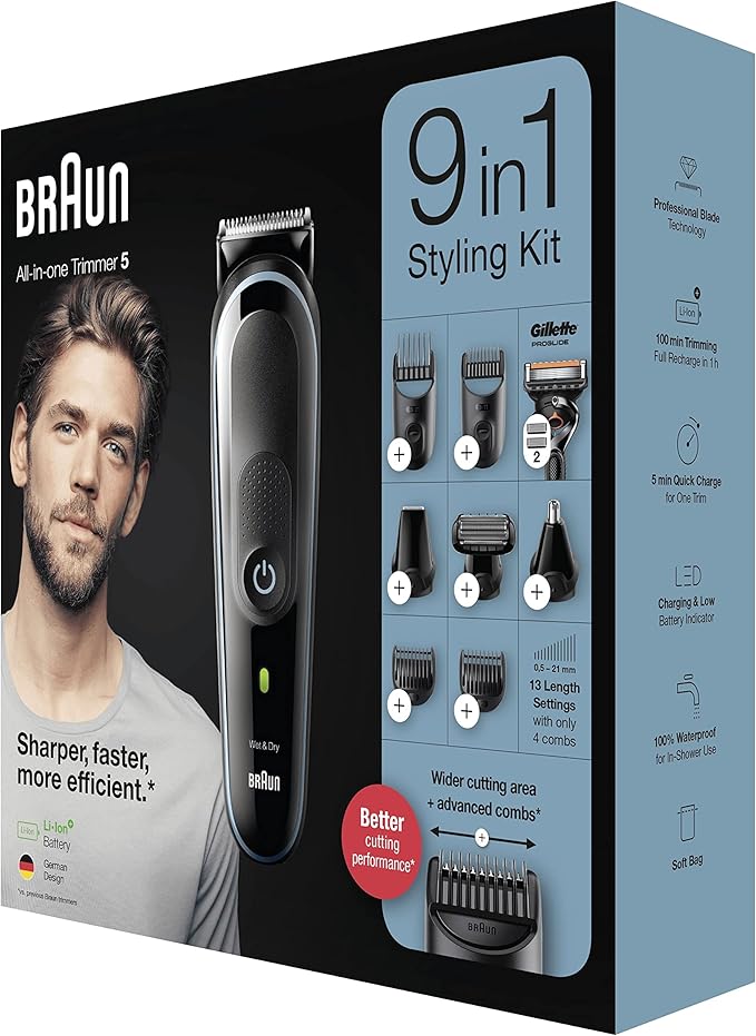 Braun All-in-One trimmer 5 MGK5280 9-in-1 Styling Kit