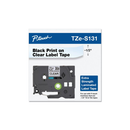 Brother WZC-S131 compatible 12mm clear label tape cartridge packaging