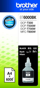 Brother BT6000BK Original Ink Bottle Black for Ink Tank Printers