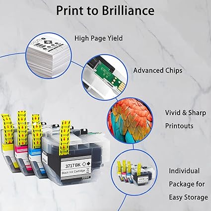  Brother LC3717 cyan ink cartridge