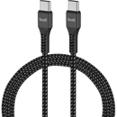 Budi DC206TT30B 3M 65W USB-C to USB-C Fast Charger Cable – High Speed Power Delivery Charging and Data Transfer Cable for Smartphones, Tablets, Laptops, and USB Type-C Devices