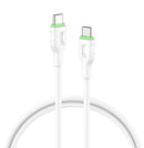 Budi DC261TT21W 2.1M 65W PD Type-C to Type-C Cable – High Speed Fast Charging Data Transfer Cable for Smartphones, Tablets, Laptops, and USB-C Devices