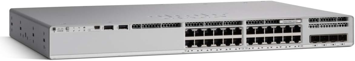 Cisco (C9200L-24P-4G-E) Catalyst 9200L 24-port PoE+ 4x10G uplink Switch ...