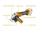 Ingco CAGLI27153 20V Cordless Angle Grinder – Powerful Portable Grinder for Cutting & Grinding