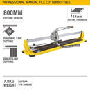 Uyustools CCA800 32'' Professional Manual Tile Cutter 800mm – Heavy-Duty Precision Cutting for Ceramic & Porcelain Tiles, Smooth & Accurate Cuts, Durable Construction