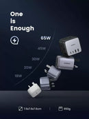 UGREEN DigiNest Cube Power Strip (3 AC outlets + 65W 2A2C) - CD268