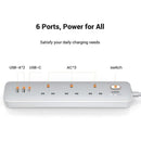 UGREEN 30W 3 AC Power Strip with Master Switch (2A1C) - CD286