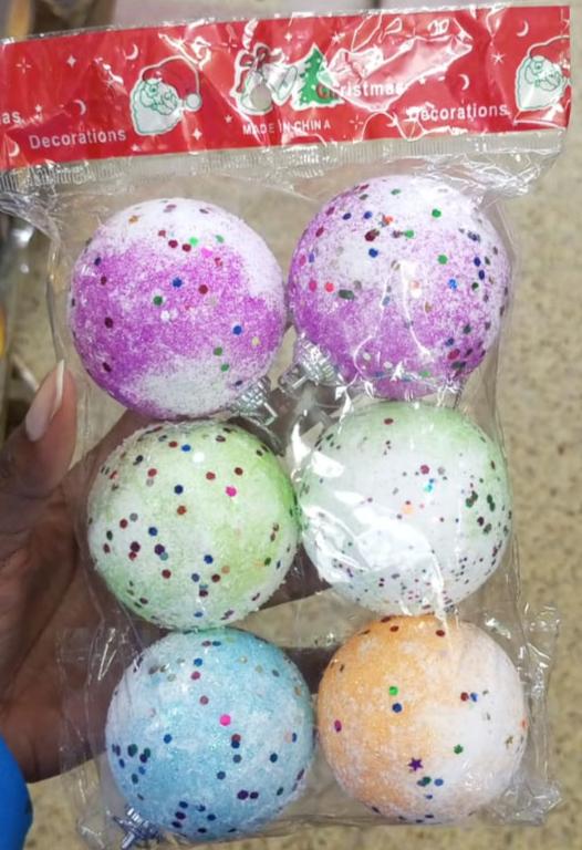 6PCS Christmas Snowball Balls Decoration Tree