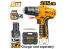 Ingco CDLI12328 Lithium-Ion cordless drill 12V Promo