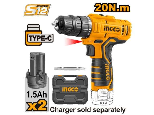 Ingco CDLI12328 Lithium-Ion cordless drill 12V Promo