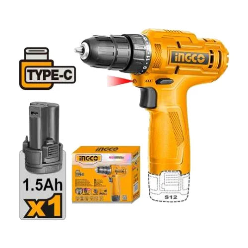 Ingco CDLI12428 12V Lithium-Ion Cordless Drill (Promo)