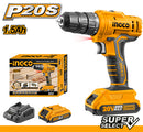 Ingco CDLI20011 LI-Ion Cordless Drill 20V