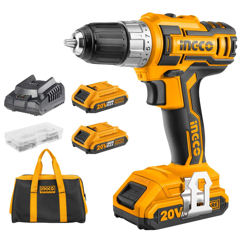 Ingco CDLI20023 20V LI-ION Cordless Drill 45Nm (45NM)