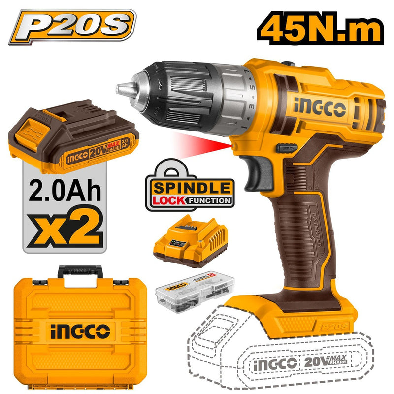 Ingco CDLI200528 Lithium-Ion cordless drill 20V