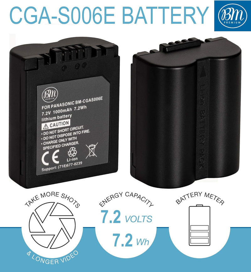 BM Premium CGA-S006 Camera Battery for Panasonic Lumix