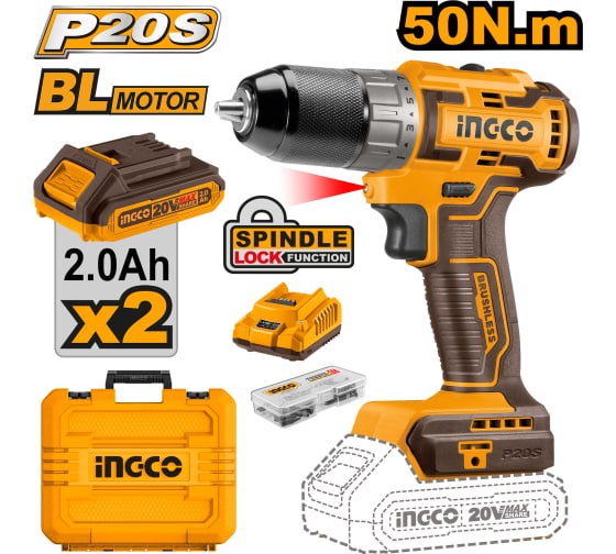 Ingco CIDLI20508 Lithium-Ion brushless impact drill