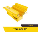 Uyustools CJH520 20” Metal Tool Box - Durable Steel Storage, Heavy Duty Design, Portable Organizer for Tools, Workshop & Garage Use