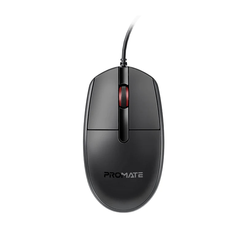 Promate 3 Button Wired Optical Mouse CM-1200