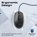 Promate 3 Button Wired Optical Mouse CM-1200