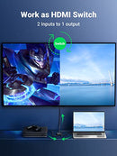 UGREEN CM217 HDMI Switch 4K@60Hz HDMI Splitter 2 In 1 Out Bi-directional Switcher (UG- 50966)