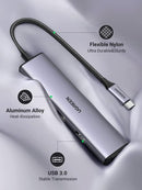 Ugreen CM417 USB C HDMI Hub, USB C to 4 Ports USB 3.0 Hub, USB-C Multiport Splitter with 5Gbps Fast Transfer