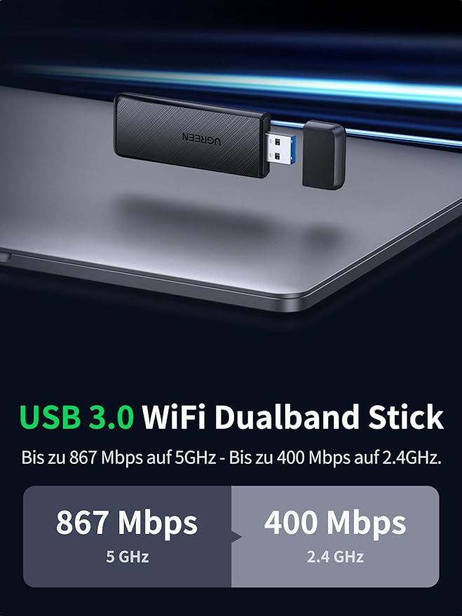 UGREEN AC1300 Dual-Band Wireless USB Adapter - CM492