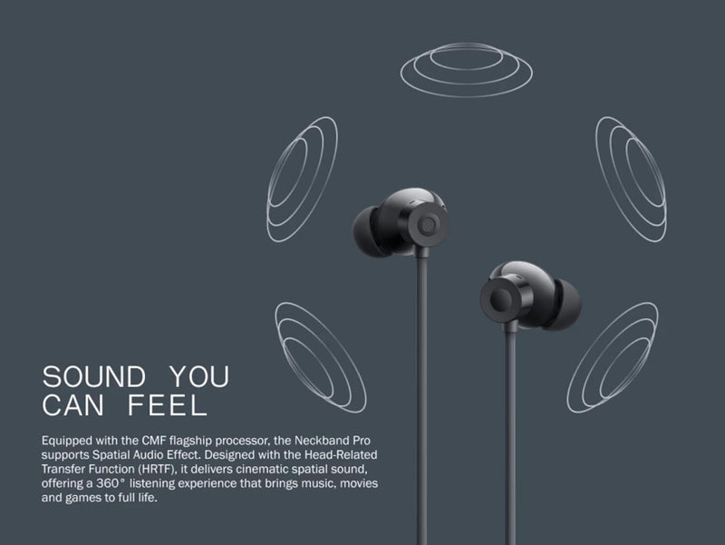Nothing CMF Neckband Pro 50dB Active Noise Cancellation, Smart Dial Design, 37 Hours Playtime Bluetooth Headset