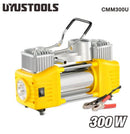 Uyustools CMM300U Auto Air Compressor Double Piston 300W - High Performance Car Tire Inflator - Portable 12V DC - Fast Inflation - Durable & Reliable