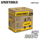 Uyustools CMP100U Electric Air Compressor 100 Litres – High Pressure Industrial Grade Powerful Silent Motor for Workshop and Garage Use