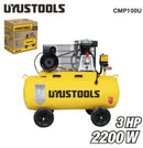 Uyustools CMP100U Electric Air Compressor 100 Litres – High Pressure Industrial Grade Powerful Silent Motor for Workshop and Garage Use