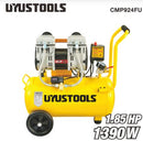 Uyustools CMP924FU Oil-Free Silent Air Compressor 24 Litres – High Performance Low Noise Portable Industrial Air Pump for Home Workshop and Garage Use