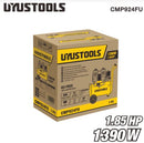Uyustools CMP924FU Oil-Free Silent Air Compressor 24 Litres – High Performance Low Noise Portable Industrial Air Pump for Home Workshop and Garage Use
