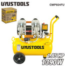 Uyustools CMP924FU Oil-Free Silent Air Compressor 24 Litres – High Performance Low Noise Portable Industrial Air Pump for Home Workshop and Garage Use